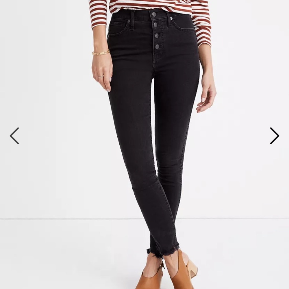Madewell 10” High Rise Skinny Berkley Black denim 27 P